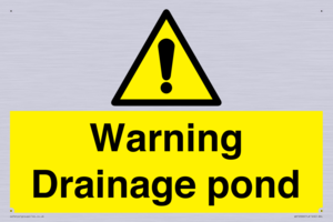 Warning Drainage pond